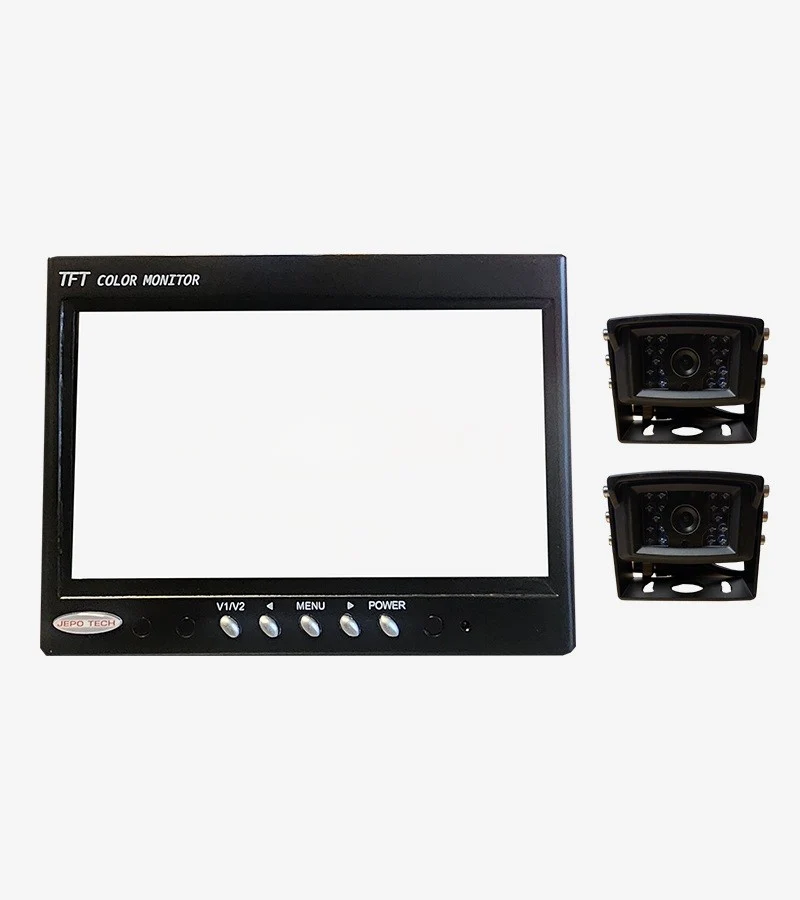 7” TFT/LCD SKÆRM KOMPLETTE SÆT MED 2 KAMERA - Billede 3