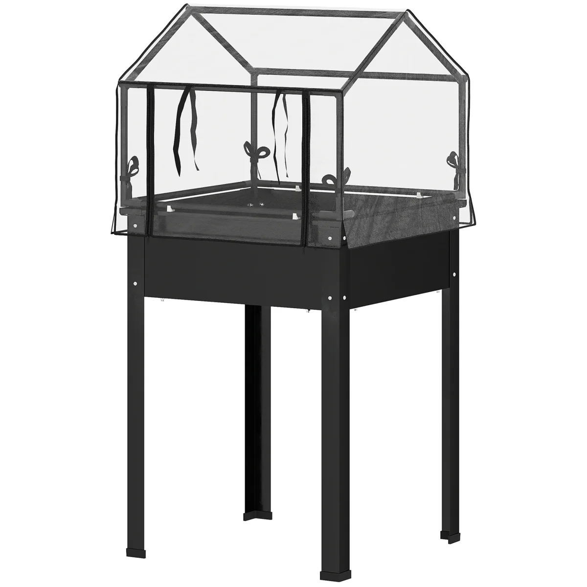 Højbed med drivhus 60 x 60 x 120 cm - Billede 2