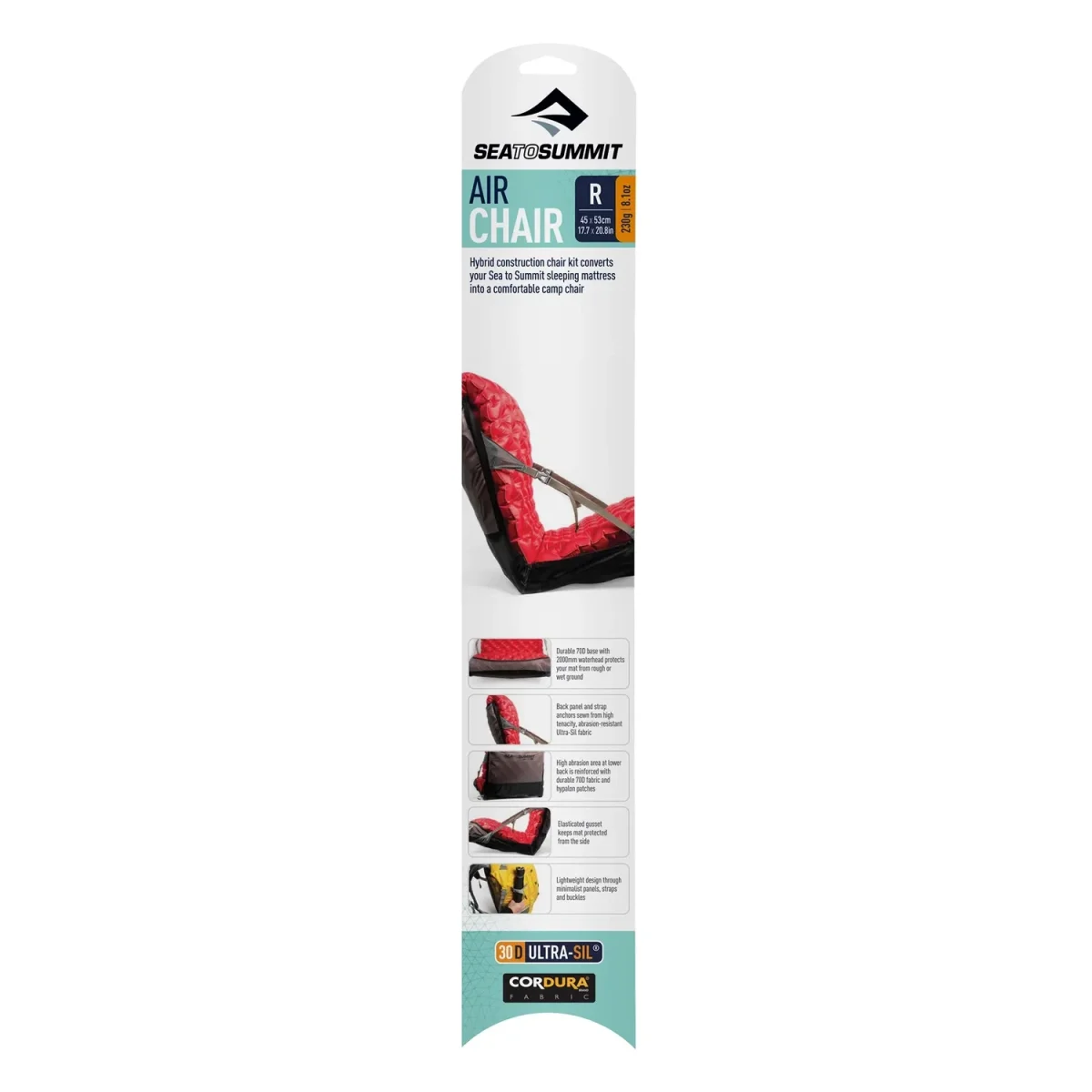 Sea to Summit – Air Chair Large Black/Grey – Camping stol - Billede 3