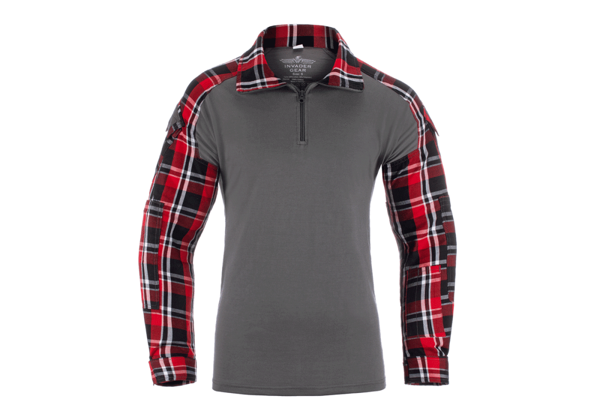 Flannel Combat Shirt – Rød – Invader Gear - Billede 4
