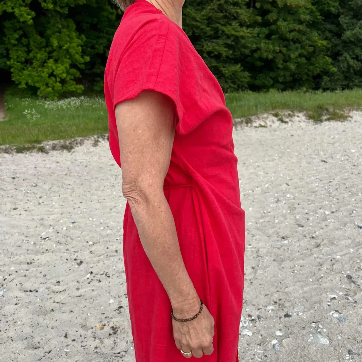 Strandkjole slå om - rød - Billede 3