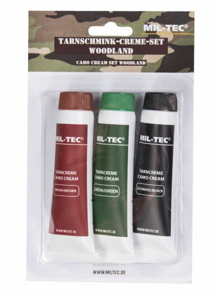 Krigsmaling | Sløringscreme WOODLAND CAMO FACE PAINT SET – MIL-TEC - Billede 2