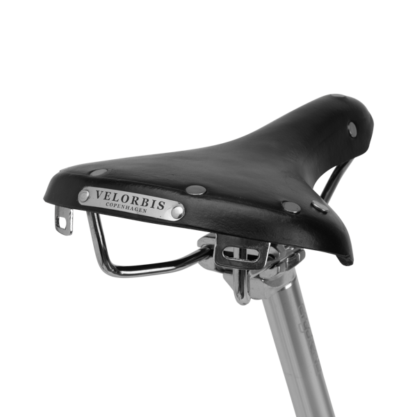 Velorbis Sport Lædersadel, Sort